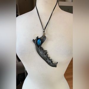S O L D Ethically Sourced Coyote Jawbone With Labrodorite